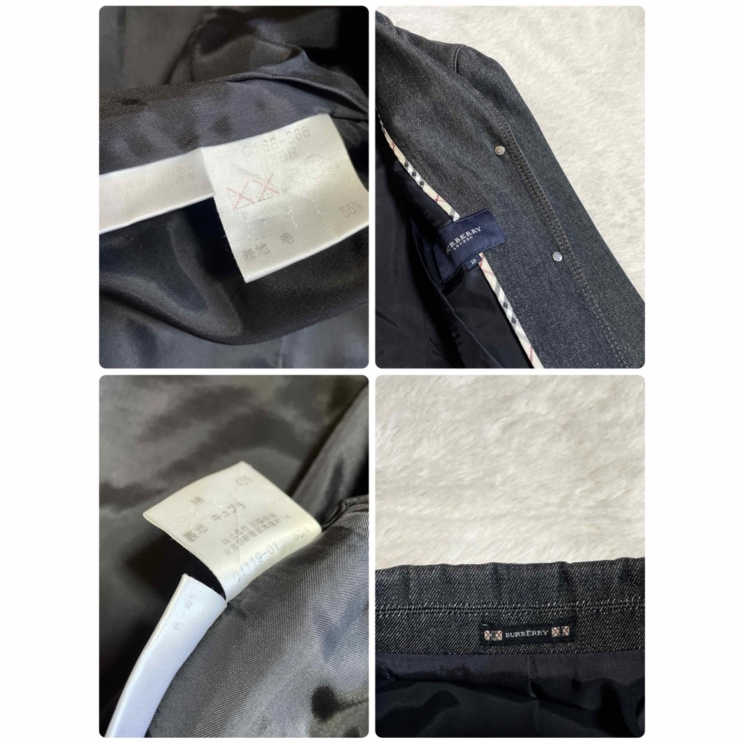 極美品 BURBERRY 大きいサイズ ノバチェック デニムジャケット G 極美品 BURBERRY 大きいサイズ ノバチェック デニムジャケット G