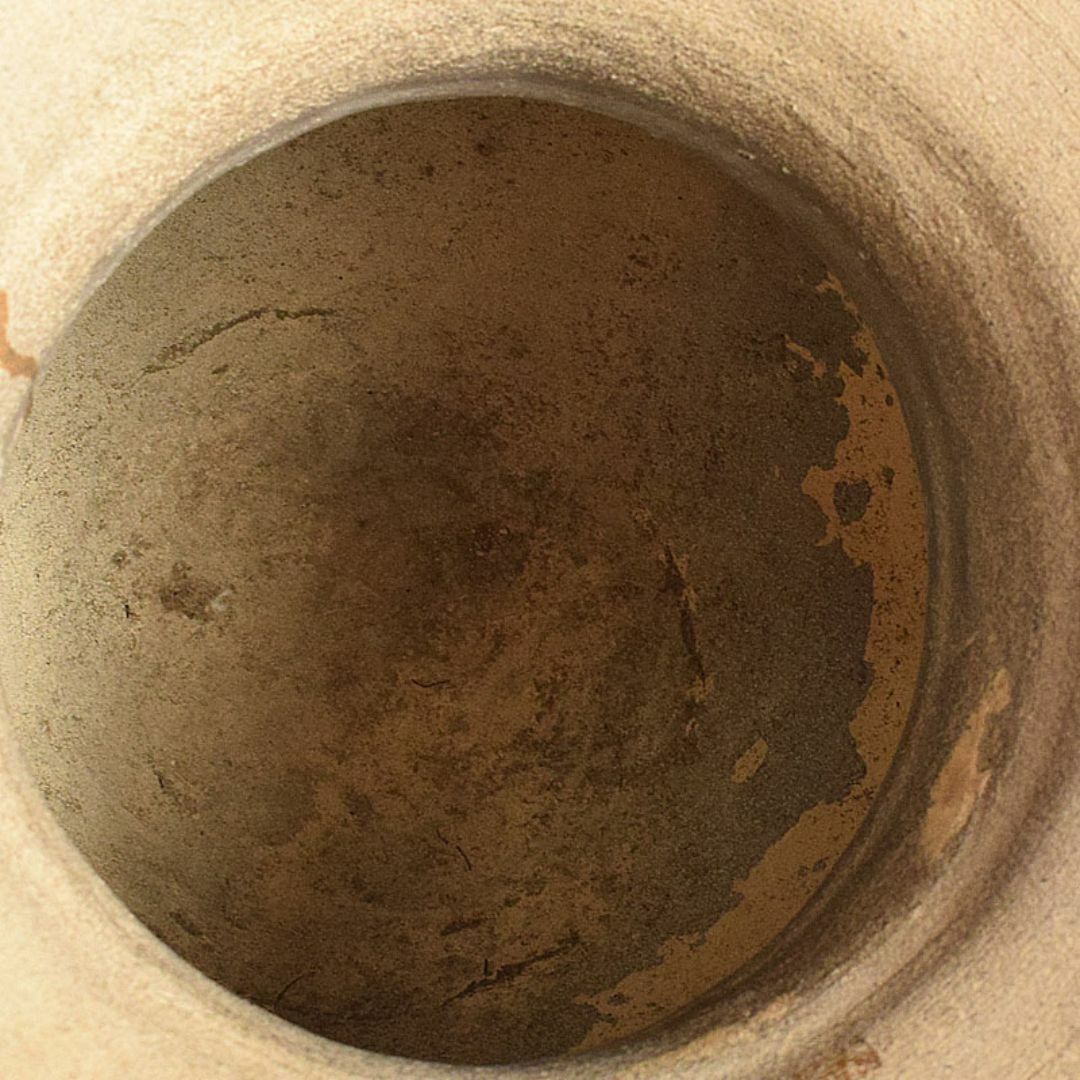 朝鮮美術 須恵器 新羅土器 壺 壺敷・時代箱付 V R8018C 朝鮮美術 須恵器 新羅土器 壺 壺敷・時代箱付 V R8018C