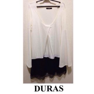 デュラス(DURAS)のデュラス  ワンピース フレア袖(ミニワンピース)