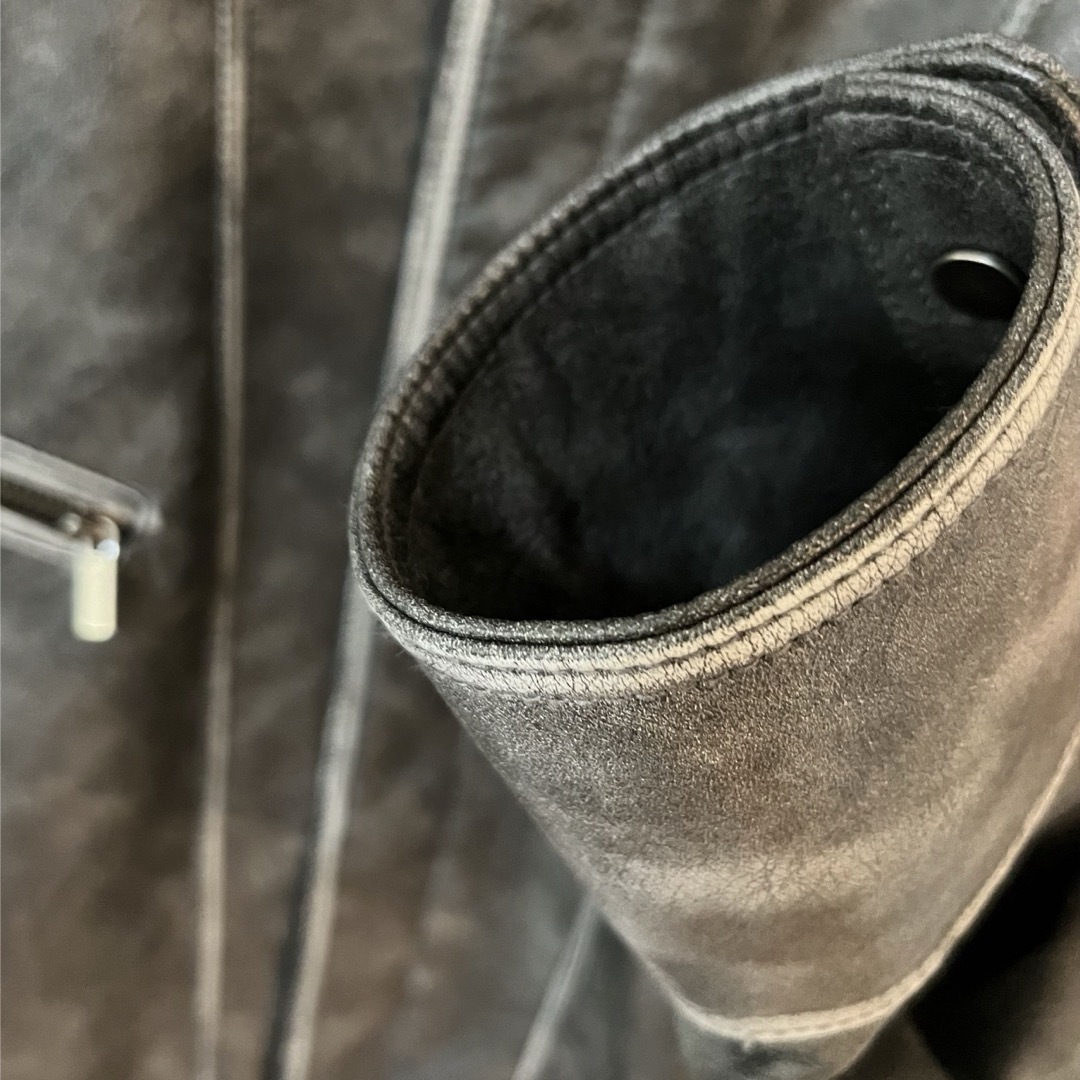 24AW Maisonspecial フェイクレザーブルゾン チャコールブラック 24AW Maisonspecial フェイクレザーブルゾン チャコールブラック