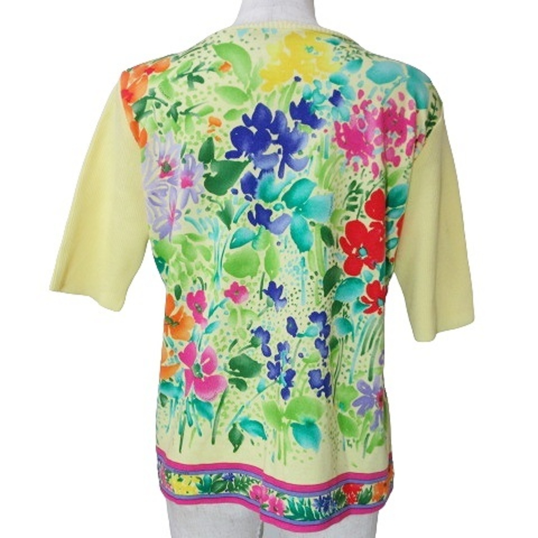 レオナール FASHION 美品 半袖 ニット カットソー 花柄 IBO58 レオナール FASHION 美品 半袖 ニット カットソー 花柄 IBO58