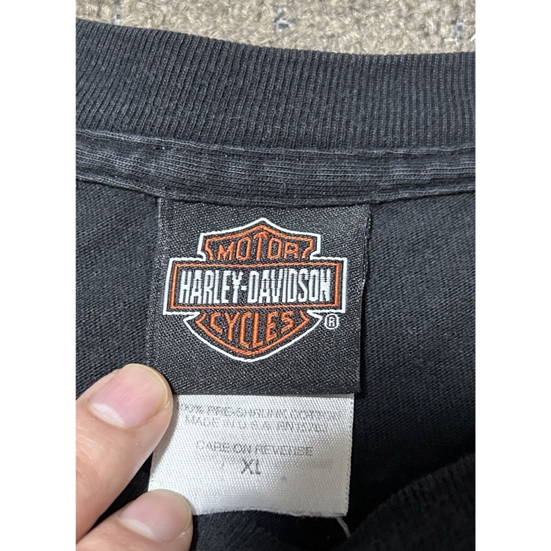 Harley Davidson - Harley davidson 袖フレイム ロンT flame Harley Davidson - Harley davidson 袖フレイム ロンT flame
