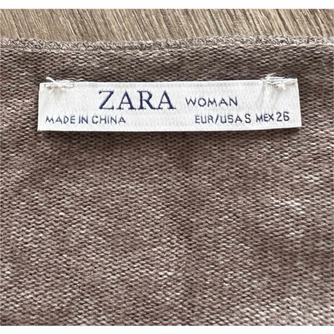ZARA - ZARAザラ 長袖 薄手ニット Vネック シンプルカットソー ZARA - ZARAザラ 長袖 薄手ニット Vネック シンプルカットソー
