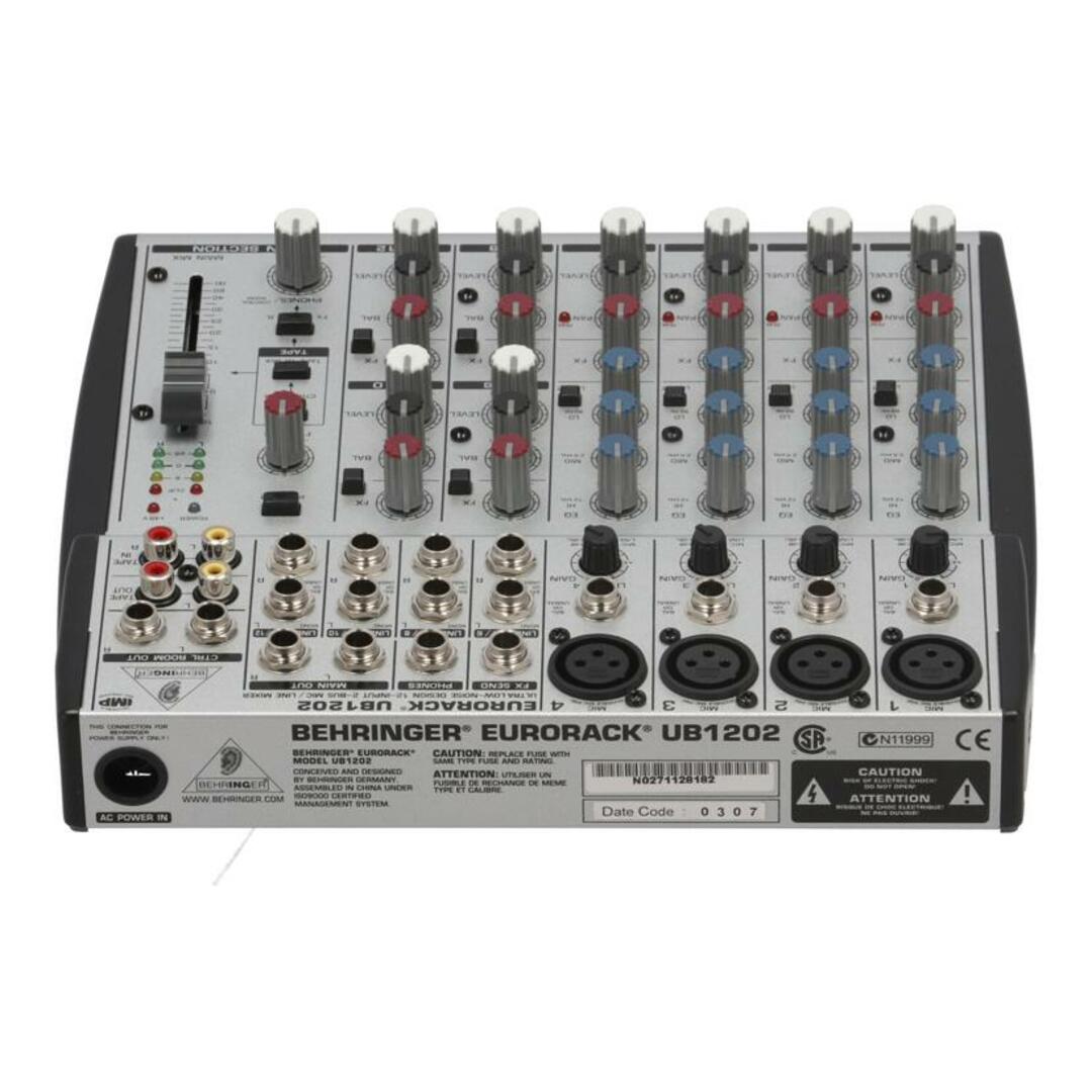 BEHRINGER ベリンガー/アナログミキサー/EURORACK/UB1202 BEHRINGER ベリンガー/アナログミキサー/EURORACK/UB1202