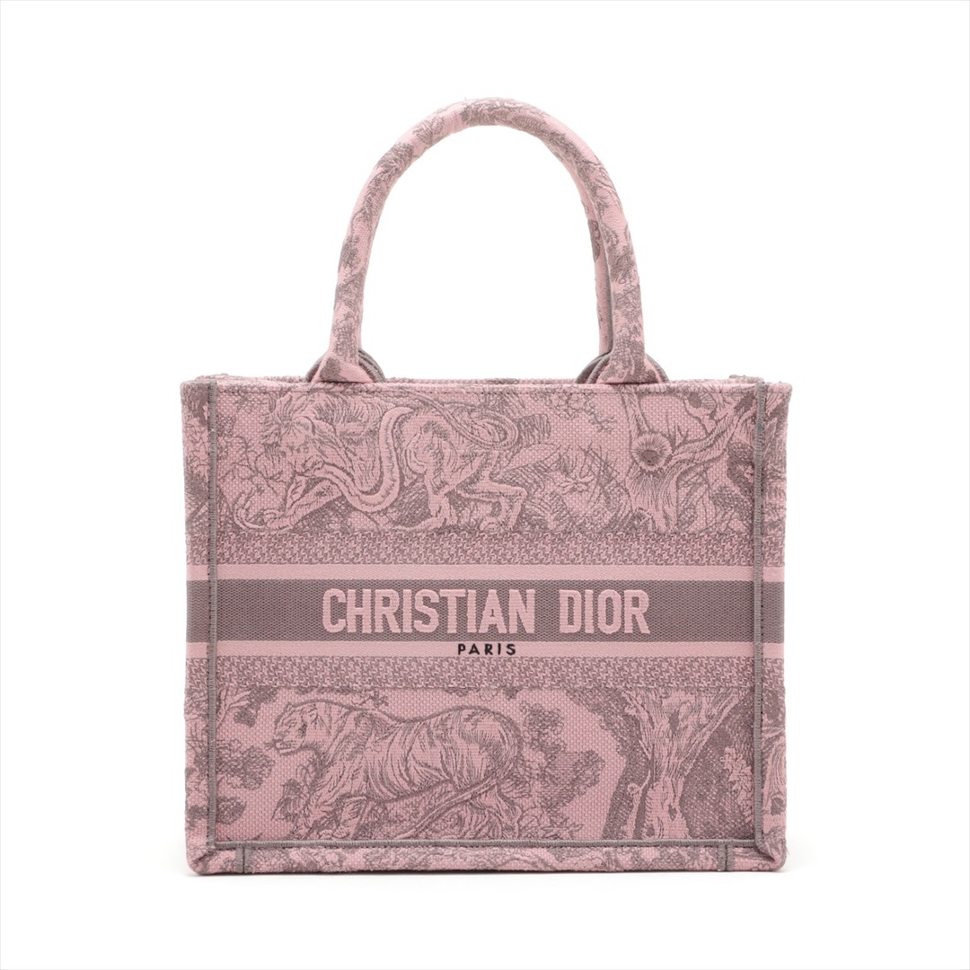 Christian Dior - クリスチャンディオール ブックトート スモール キャンバス  ピンク レデ
