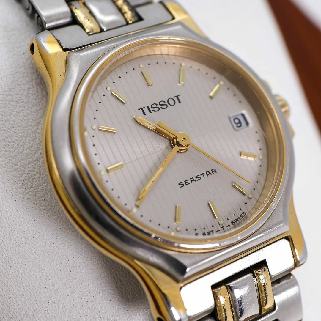 稼働 TISSOT SEASTAR 腕時計 デイト ヴィンテージ 新品電池 fg 稼働 TISSOT SEASTAR 腕時計 デイト ヴィンテージ 新品電池 fg