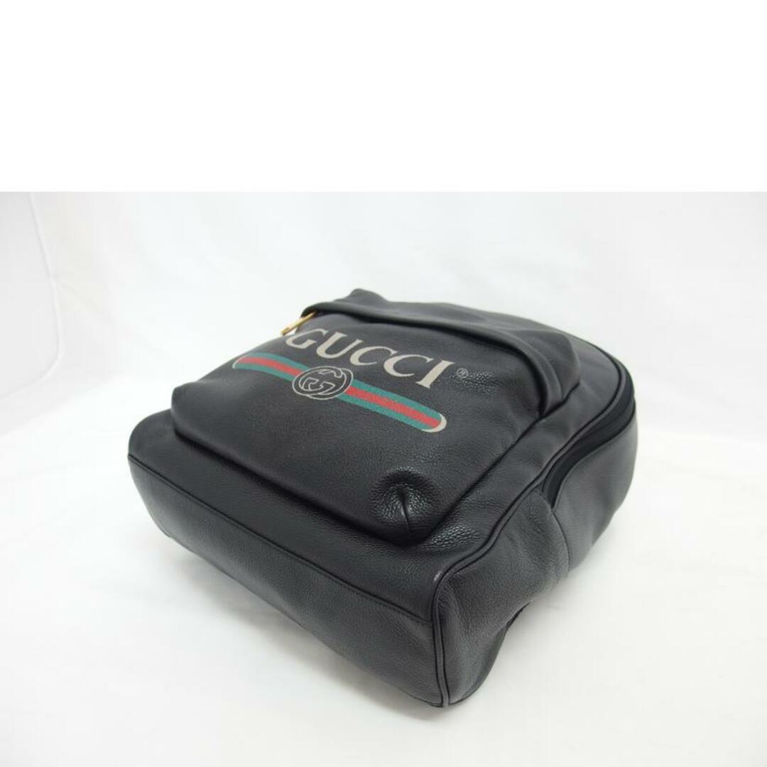 GUCCI - GUCCI グッチ/ロゴプリントバックパック/レザー GUCCI - GUCCI グッチ/ロゴプリントバックパック/レザー