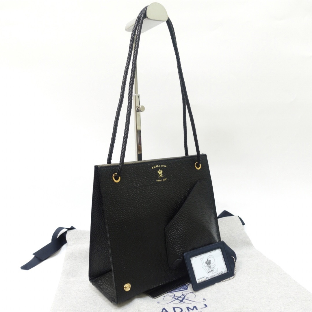 新品】ADMJ シュリンクレザー ショルダーバッグ メッシュ 新品】ADMJ シュリンクレザー ショルダーバッグ メッシュ