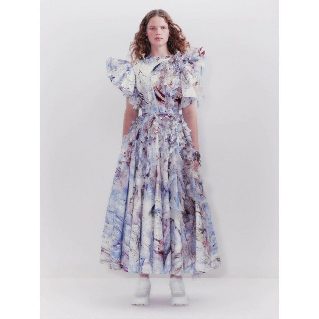 Alexander McQueen プリーツ フレア スカート プリント スカート Alexander McQueen プリーツ フレア スカート プリント スカート