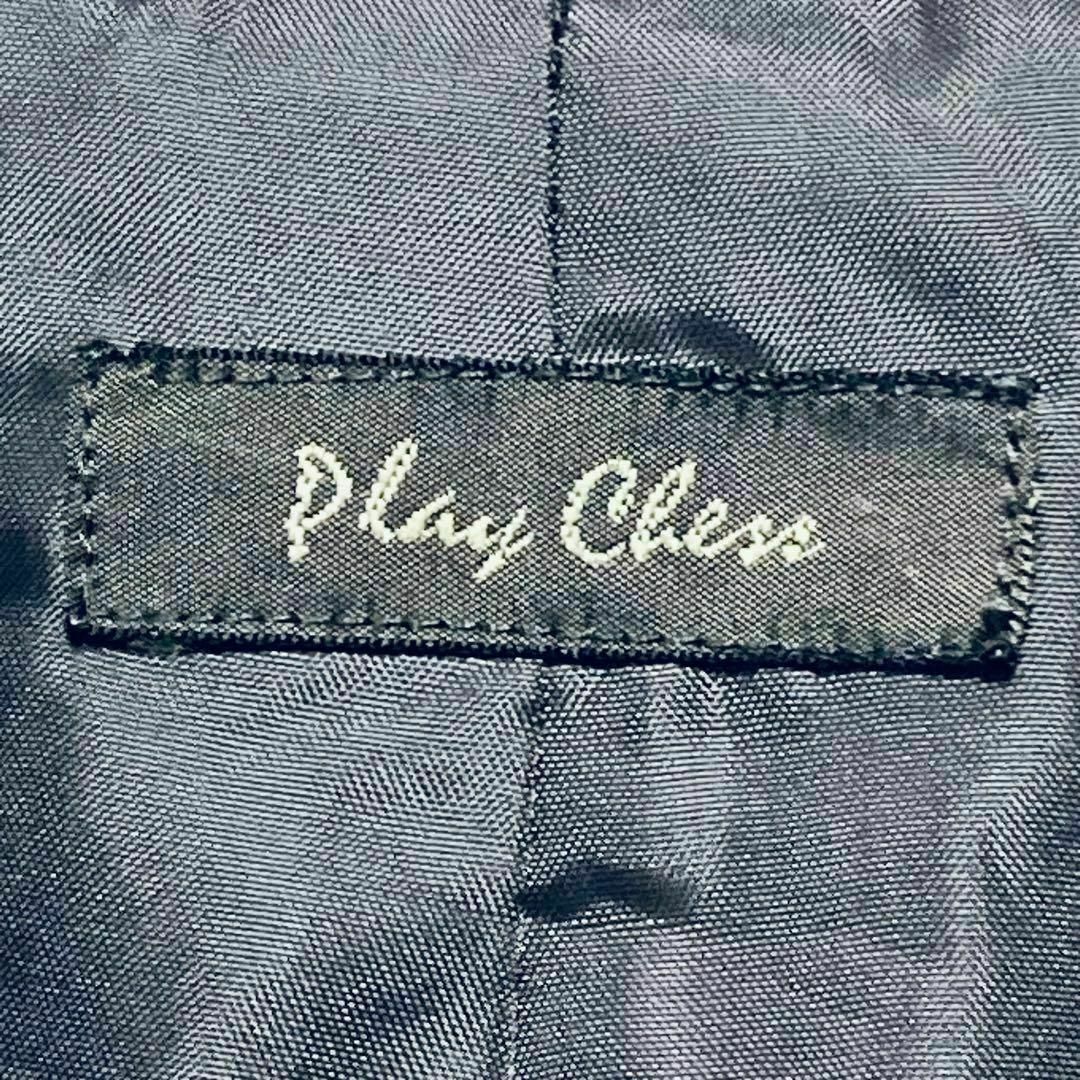 □【play cless】ノーカラー ジャケット ブルゾン アウター LLの