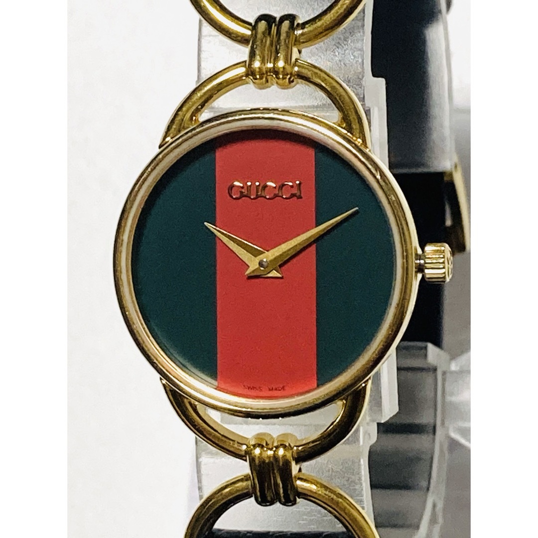 美品! GUCCI グッチ シェリーライン 電池&ベルト新品 美品! GUCCI グッチ シェリーライン 電池&ベルト新品