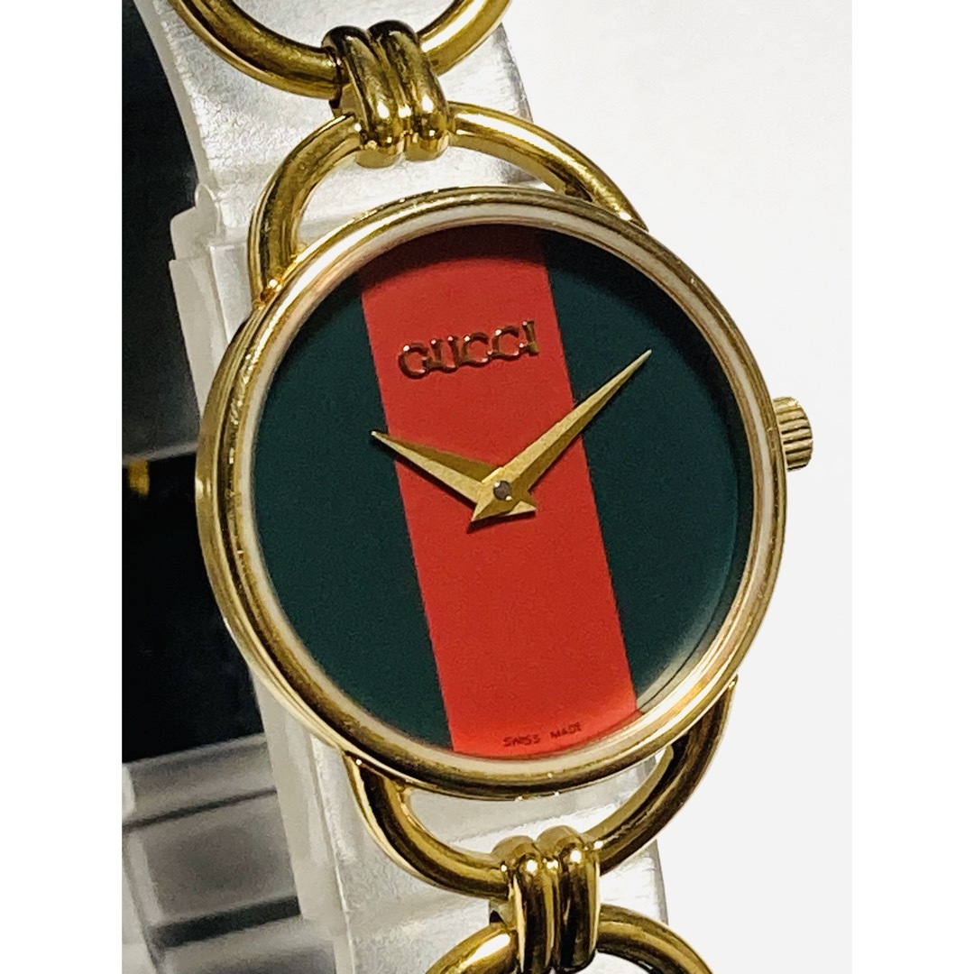 美品! GUCCI グッチ シェリーライン 電池&ベルト新品 美品! GUCCI グッチ シェリーライン 電池&ベルト新品