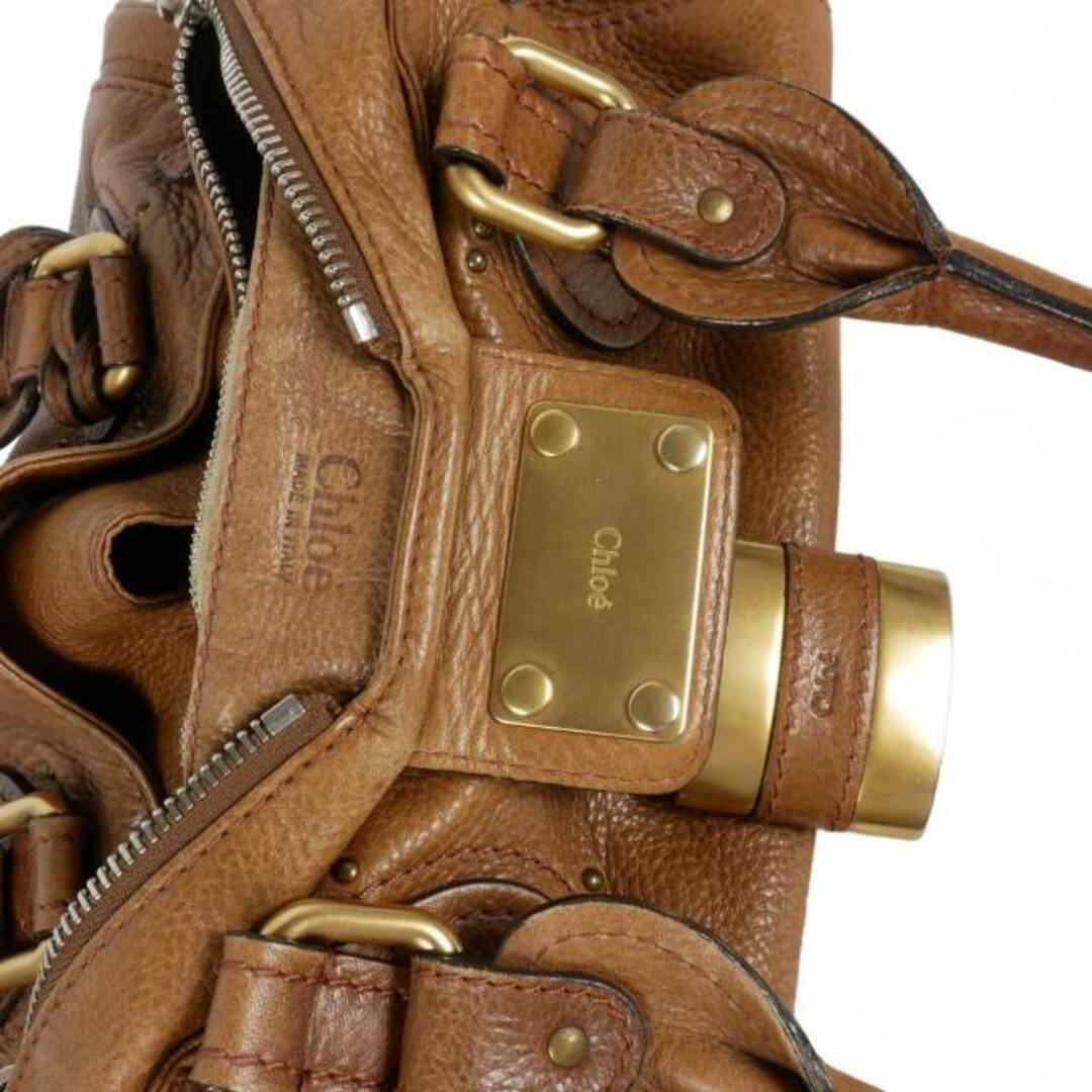 クロエ CHLOE パディントン ミディアム レザー ハンドバッグ 茶 クロエ CHLOE パディントン ミディアム レザー ハンドバッグ 茶