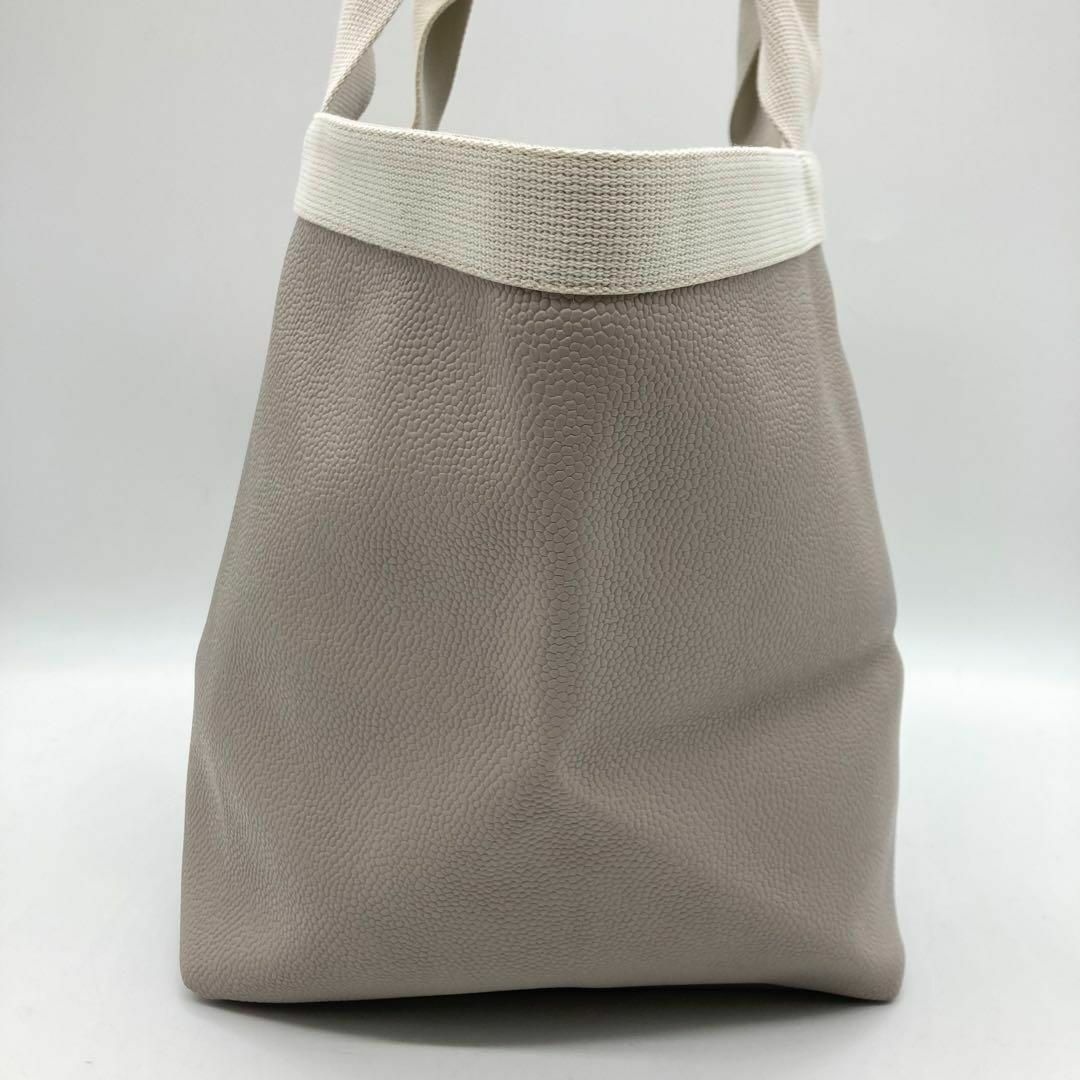 美品】HERVE CHAPELIER トートバッグ レザー 725GP グレー 美品】HERVE CHAPELIER トートバッグ レザー 725GP グレー