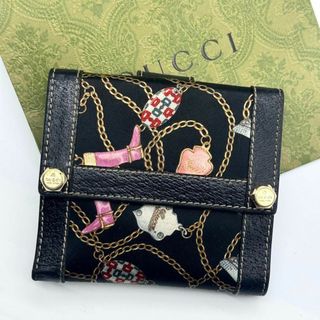 希少デザイン】GUCCI グッチ ホースビット 二つ折り財布 ブラック 希少デザイン】GUCCI グッチ ホースビット 二つ折り財布 ブラック
