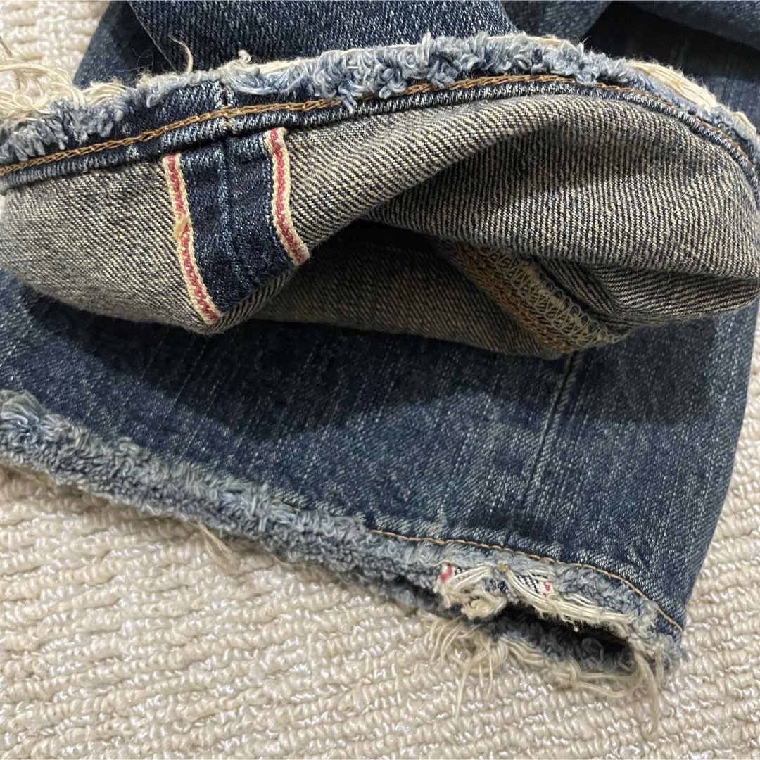 EDWIN - サイズM EDWIN 503s 赤耳セルビッジ ダメージ加工 EDWIN - サイズM EDWIN 503s 赤耳セルビッジ ダメージ加工