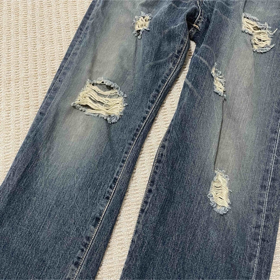 EDWIN - サイズM EDWIN 503s 赤耳セルビッジ ダメージ加工 EDWIN - サイズM EDWIN 503s 赤耳セルビッジ ダメージ加工