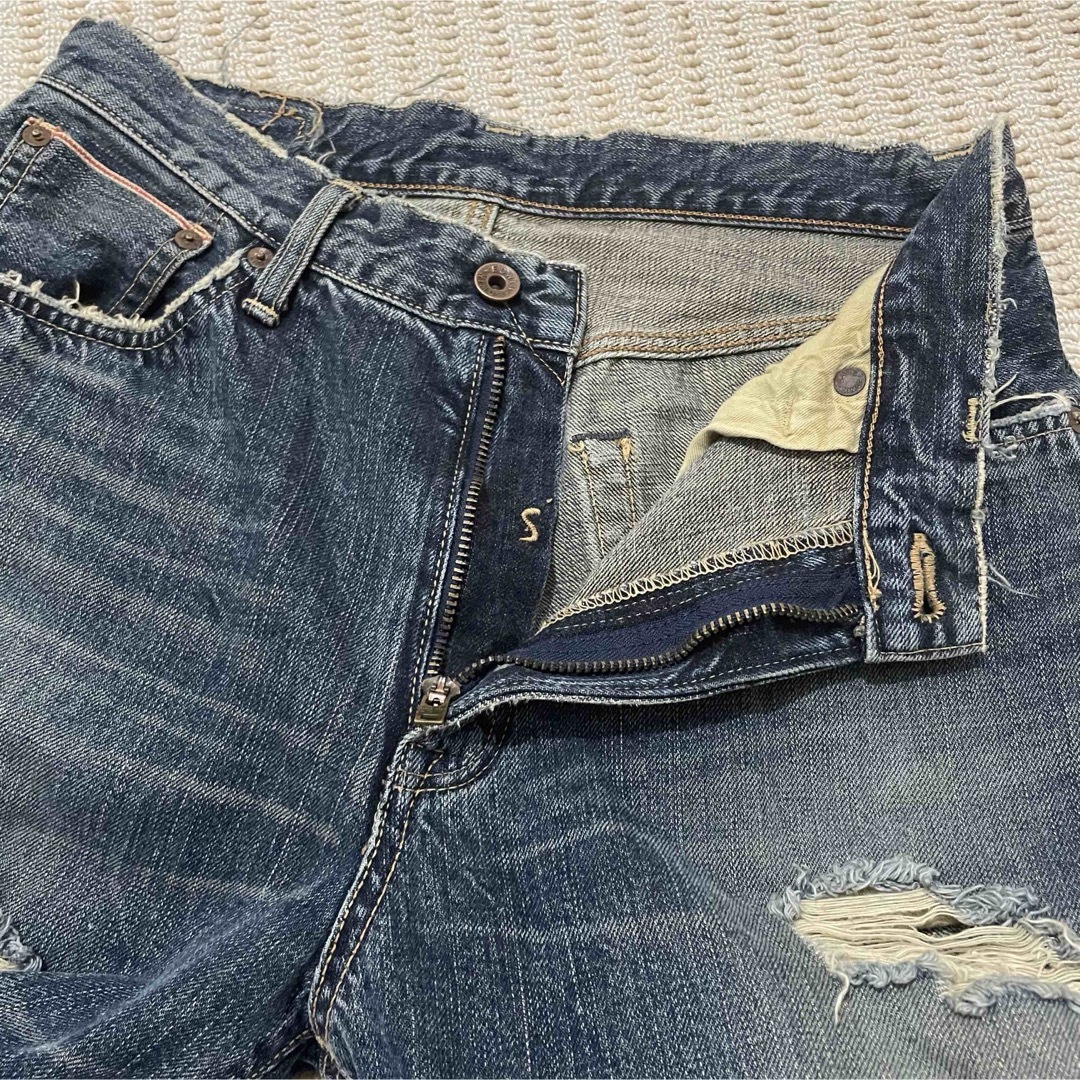EDWIN - サイズM EDWIN 503s 赤耳セルビッジ ダメージ加工 EDWIN - サイズM EDWIN 503s 赤耳セルビッジ ダメージ加工