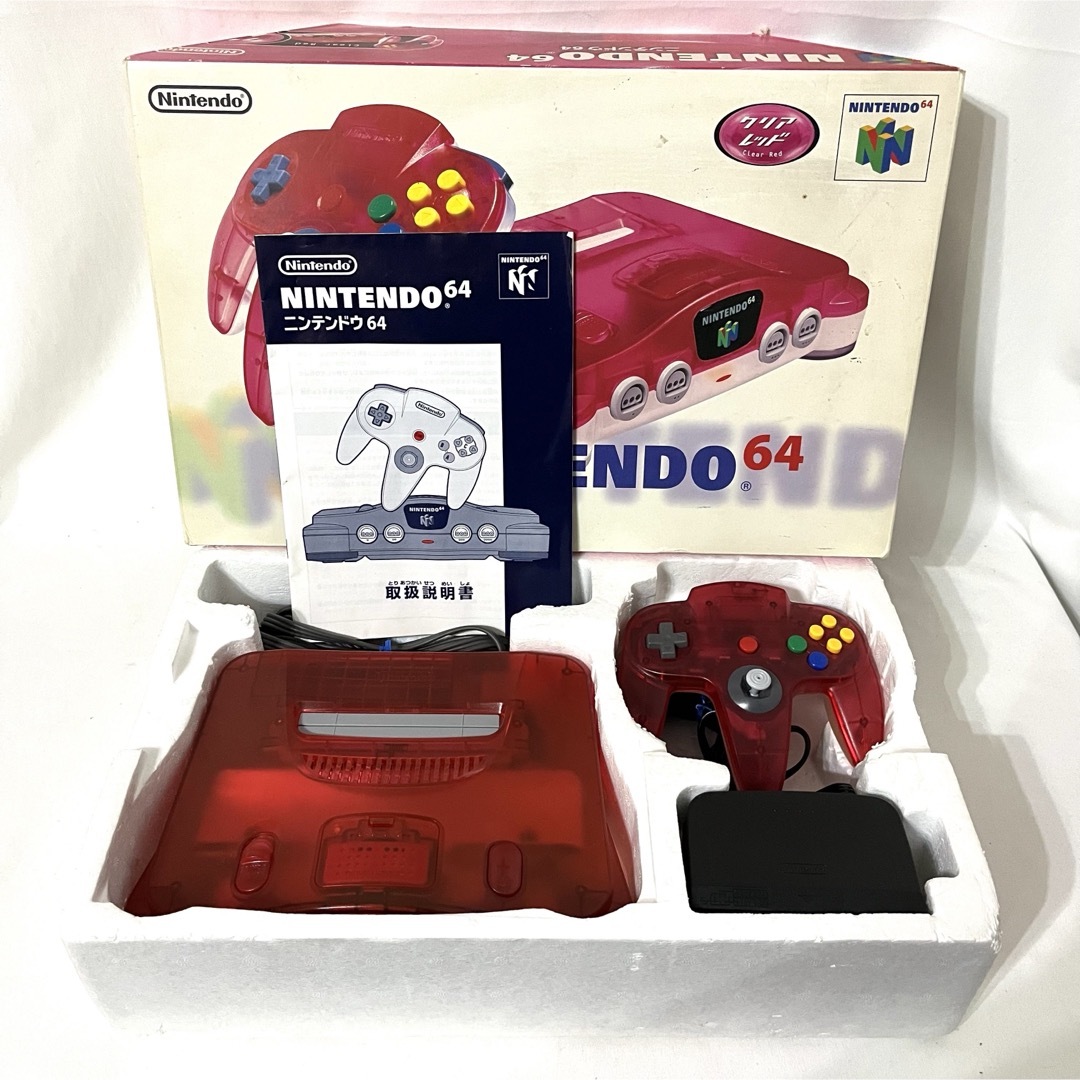 ニンテンドー 64 本体 箱付き(NINTENDO64 本体 クリアレッド ニンテンドー 64 本体 箱付き(NINTENDO64 本体 クリアレッド