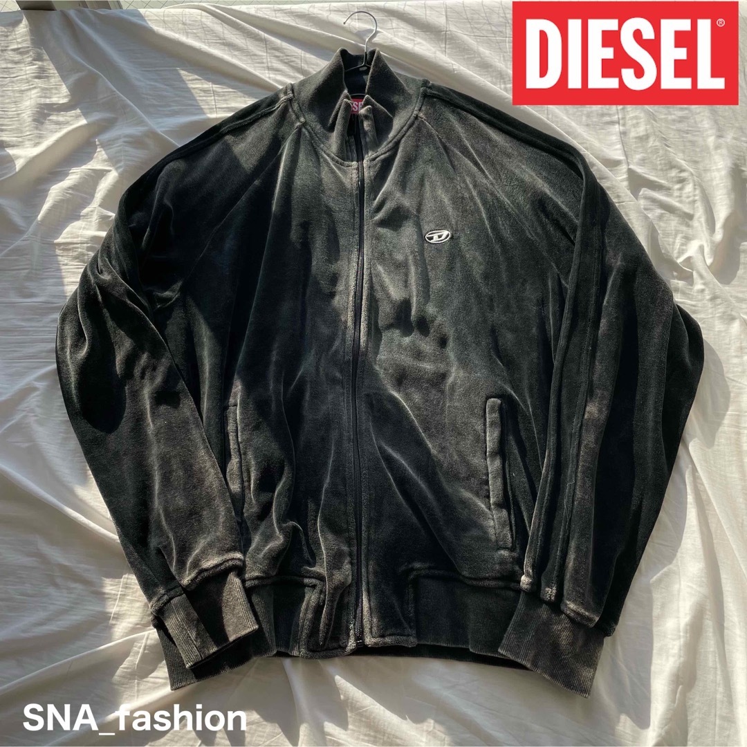 DIESEL - DIESEL ベロア ジップアップスウェット XXLの通販 by DIESEL - DIESEL ベロア ジップアップスウェット XXLの通販 by