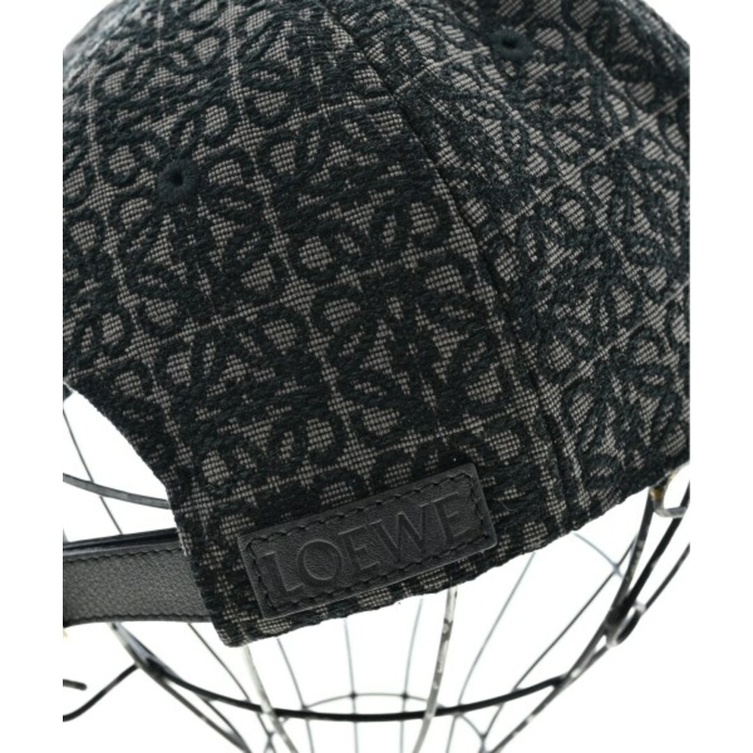 LOEWE ロエベ キャップ - 黒x茶系(総柄) 【古着】 LOEWE ロエベ キャップ - 黒x茶系(総柄) 【古着】