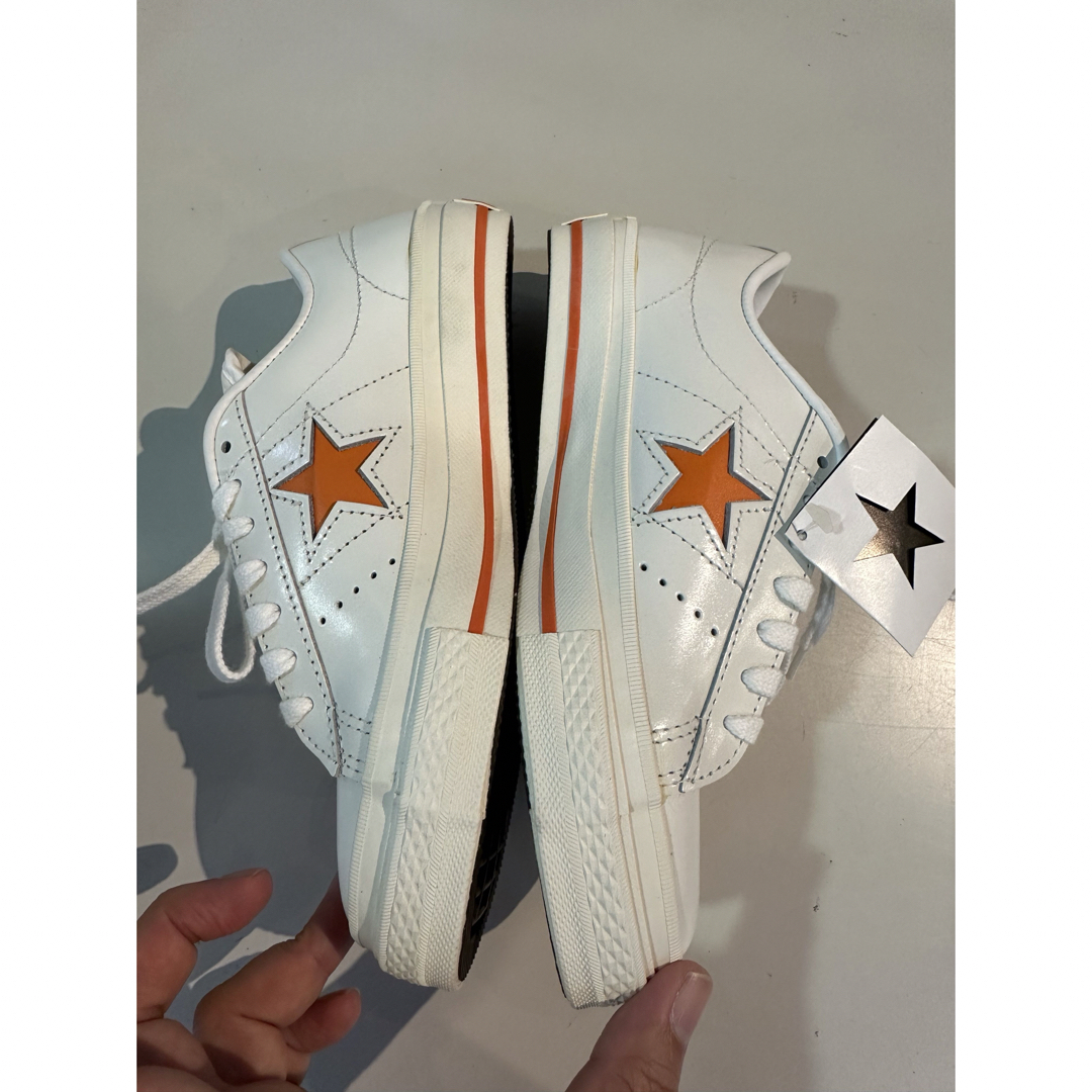 CONVERSE - 日本製 コンバース ワンスター 白×オレンジ 23センチ CONVERSE - 日本製 コンバース ワンスター 白×オレンジ 23センチ