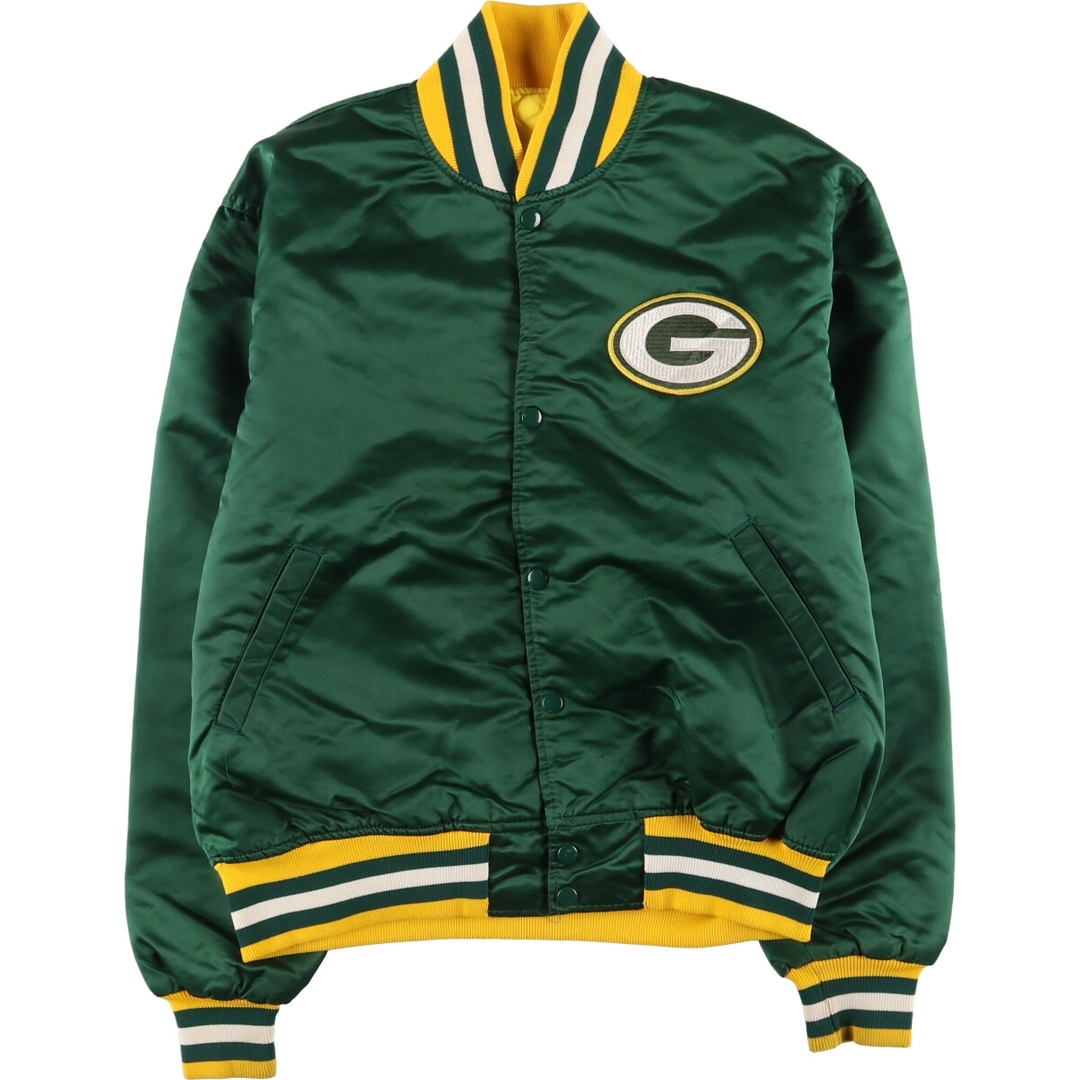 Green Bay 塗っ Packers フード付きスタジャン 90s Green Bay 塗っ Packers フード付きスタジャン 90s