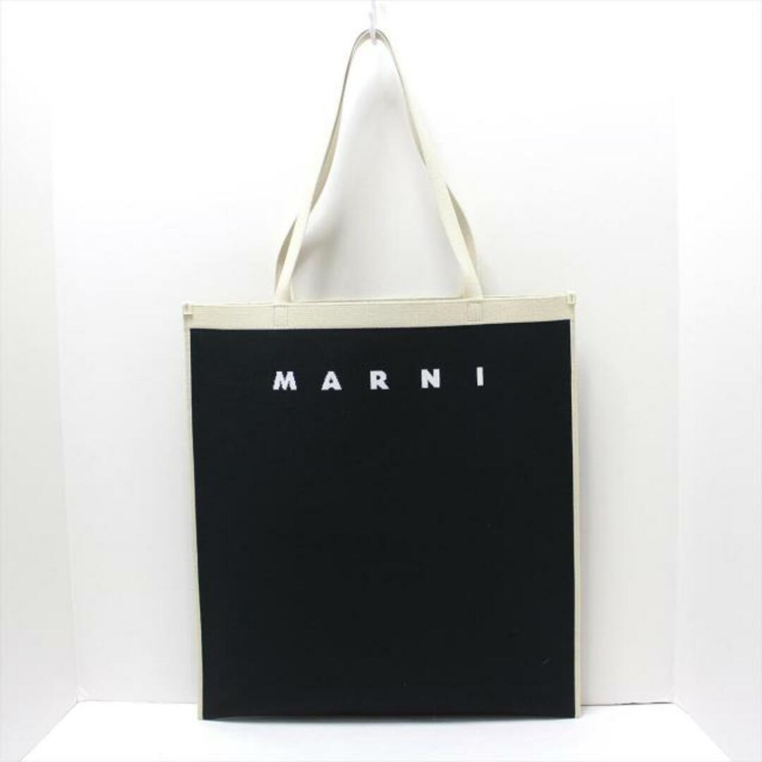 MARNI(マルニ) トートバッグ美品 - 黒×グレーベージュ×白 MARNI(マルニ) トートバッグ美品 - 黒×グレーベージュ×白
