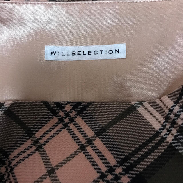 WILLSELECTION(ウィルセレクション)のWILLSELECTION チェックリボンラップ風タイトスカート レディースのスカート(ミニスカート)の商品写真