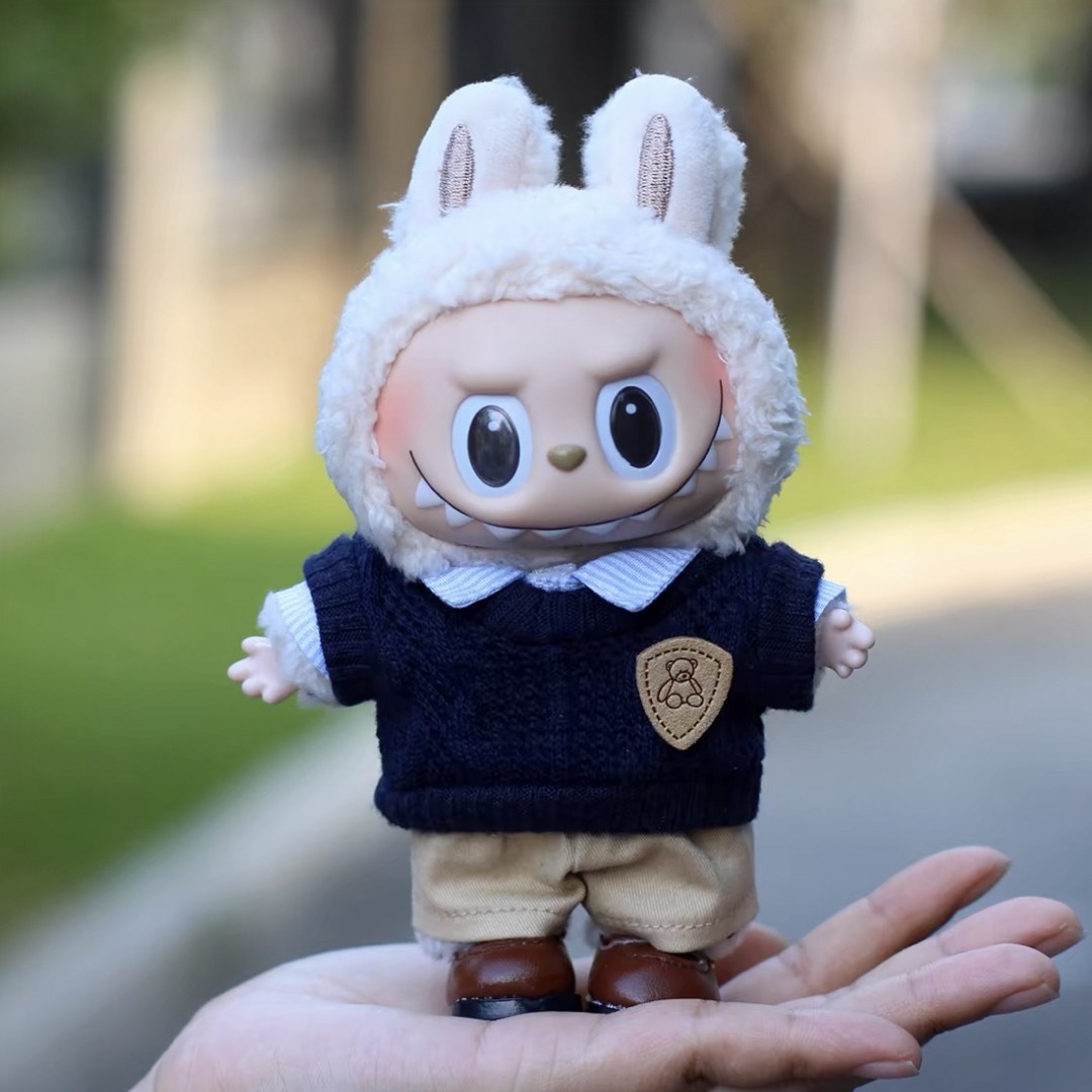 新品2点セット labubuラブブぬいぐるみ服17cm着せ替え着ぐるみの 新品2点セット labubuラブブぬいぐるみ服17cm着せ替え着ぐるみの