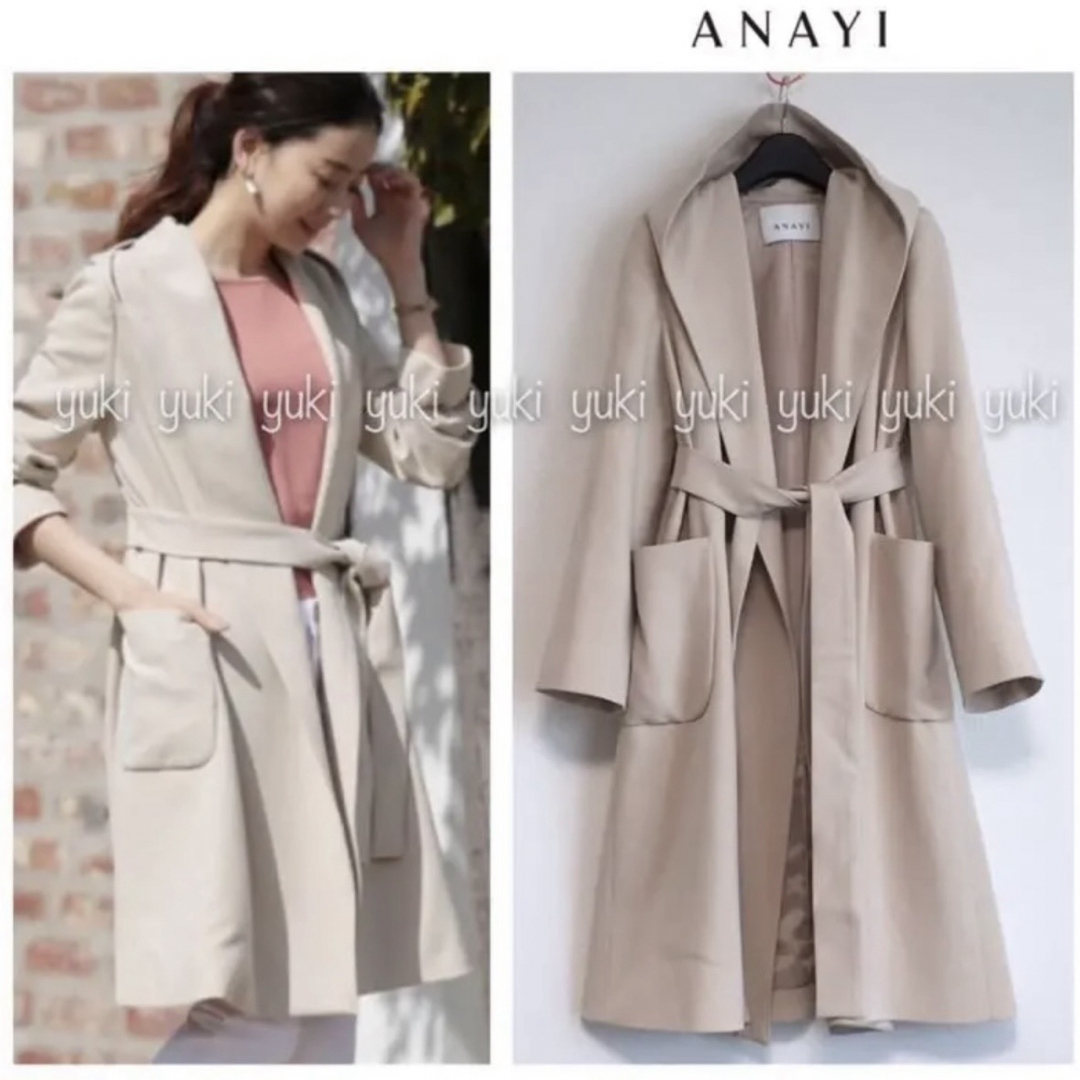 ANAYI ダブルクロス フードコート 36 ANAYI ダブルクロス フードコート 36