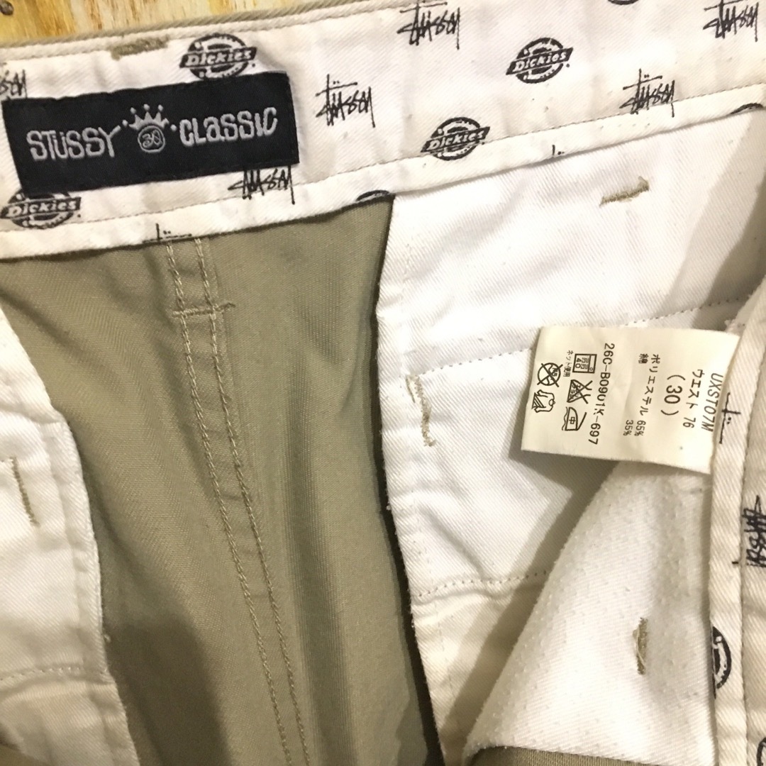 STUSSY - ステューシー ディッキーズ コラボ 7分丈 ワークパンツ STUSSY - ステューシー ディッキーズ コラボ 7分丈 ワークパンツ