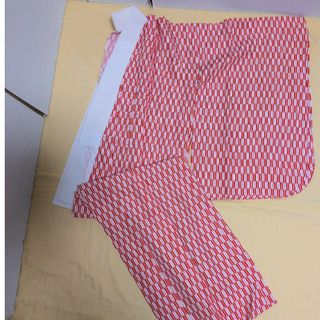 USED、単衣の長襦袢、赤系矢絣柄(その他)