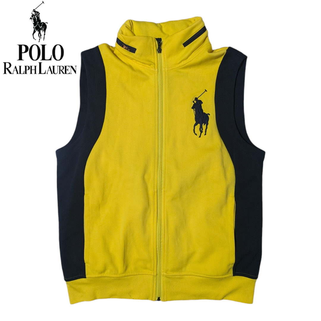 POLO RALPH LAUREN イエロー エンブレム スウェット ベスト POLO RALPH LAUREN イエロー エンブレム スウェット ベスト