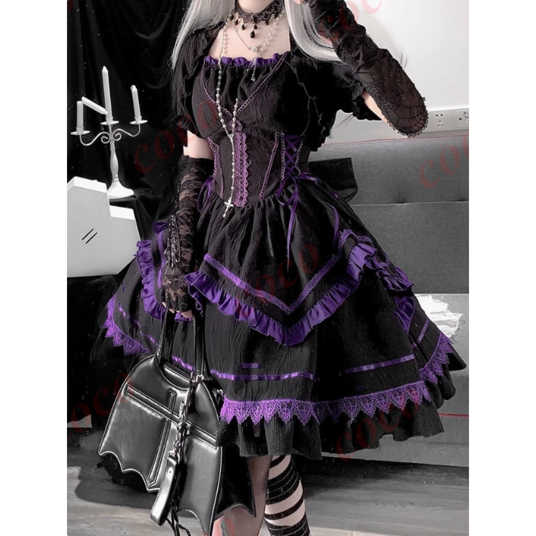 オリジナル lolita 日常ゴシック暗黒系ロリータJSKワンピース　L359＃ オリジナル lolita 日常ゴシック暗黒系ロリータJSKワンピース