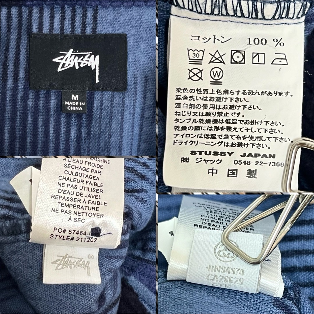 STUSSY - STUSSY WOBBLY CHECK LS SHIRT コーデュロイシャツ Mの STUSSY - STUSSY WOBBLY CHECK LS SHIRT コーデュロイシャツ Mの