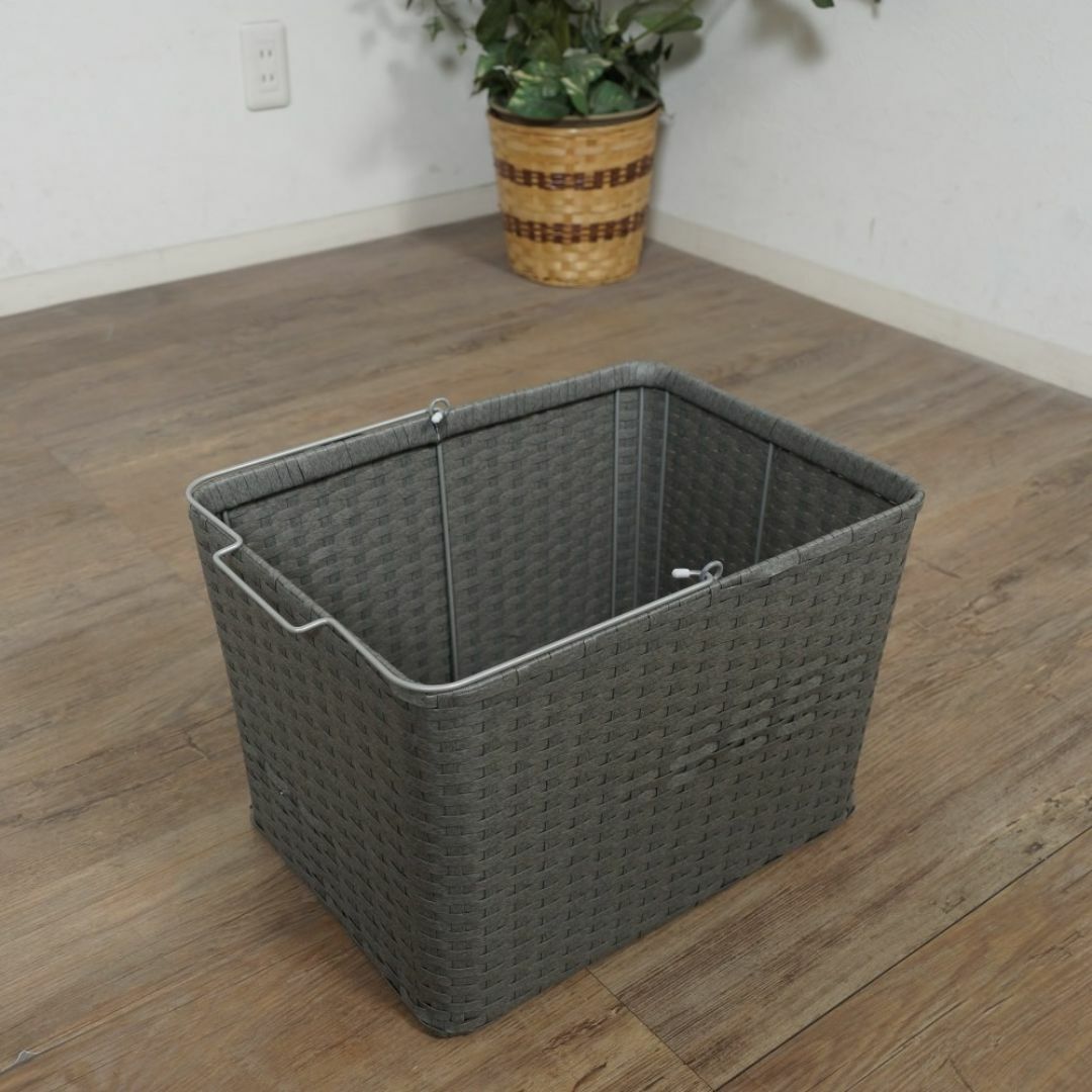 結婚祝い 新品】ランドリーラック ワゴン キャスター付き ラタン調 Laundry Rack / Washing Machine Rack