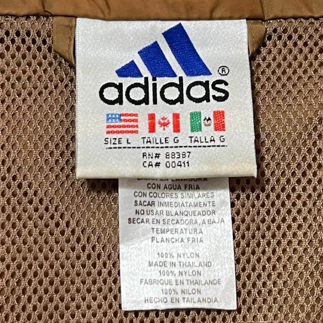 0896 adidas ナイロンジャケット 90s ヴィンテージ ブラウン XL 0896 adidas ナイロンジャケット 90s ヴィンテージ ブラウン XL