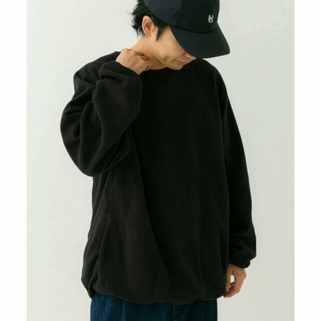 URBAN RESEARCH DOORS(アーバンリサーチドアーズ)の【ブラック】バルーンフィットフリースプルオーバー メンズのトップス(Tシャツ/カットソー(半袖/袖なし))の商品写真