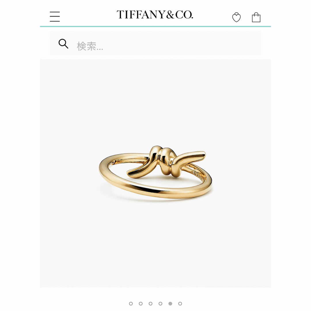 Tiffany & Co. - ティファニー ノットリング ピンキーリング k18 Tiffany & Co. - ティファニー ノットリング ピンキーリング k18
