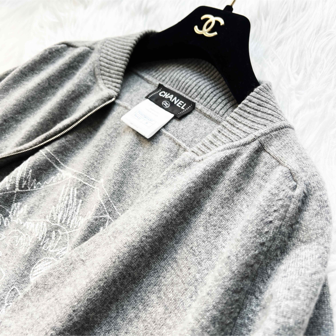 CHANEL - 極美品 CHANEL シャネル カシミヤ ブルゾン お刺繍 CHANEL - 極美品 CHANEL シャネル カシミヤ ブルゾン お刺繍