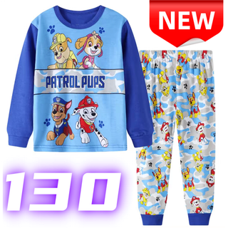 ⭐新品⭐パジャマ 長袖 パウパトロール キッズ 上下セット 綿 キッズ 130(パジャマ)