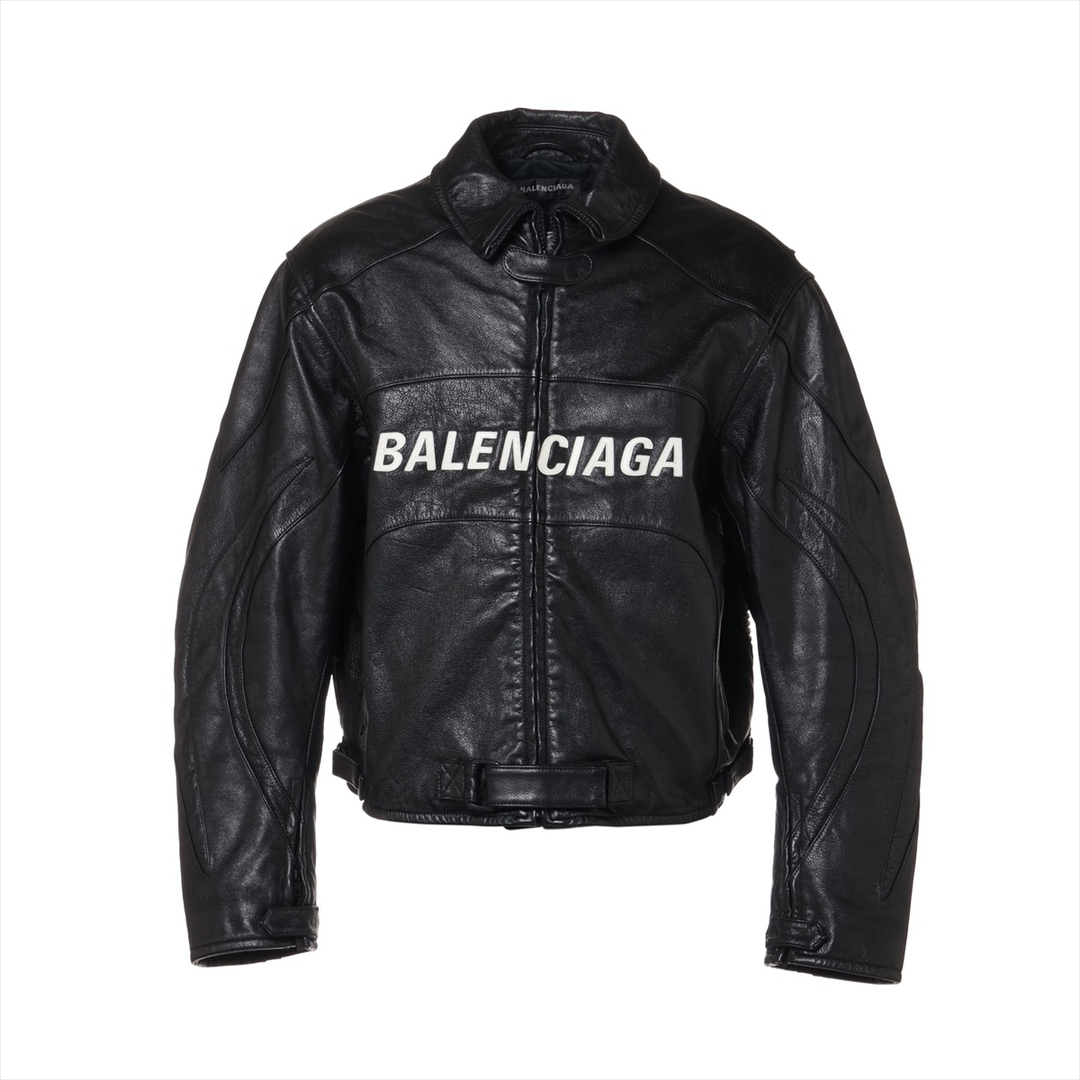BALENCIAGA - バレンシアガ  レザー 48 ブラック メンズ その他アウター