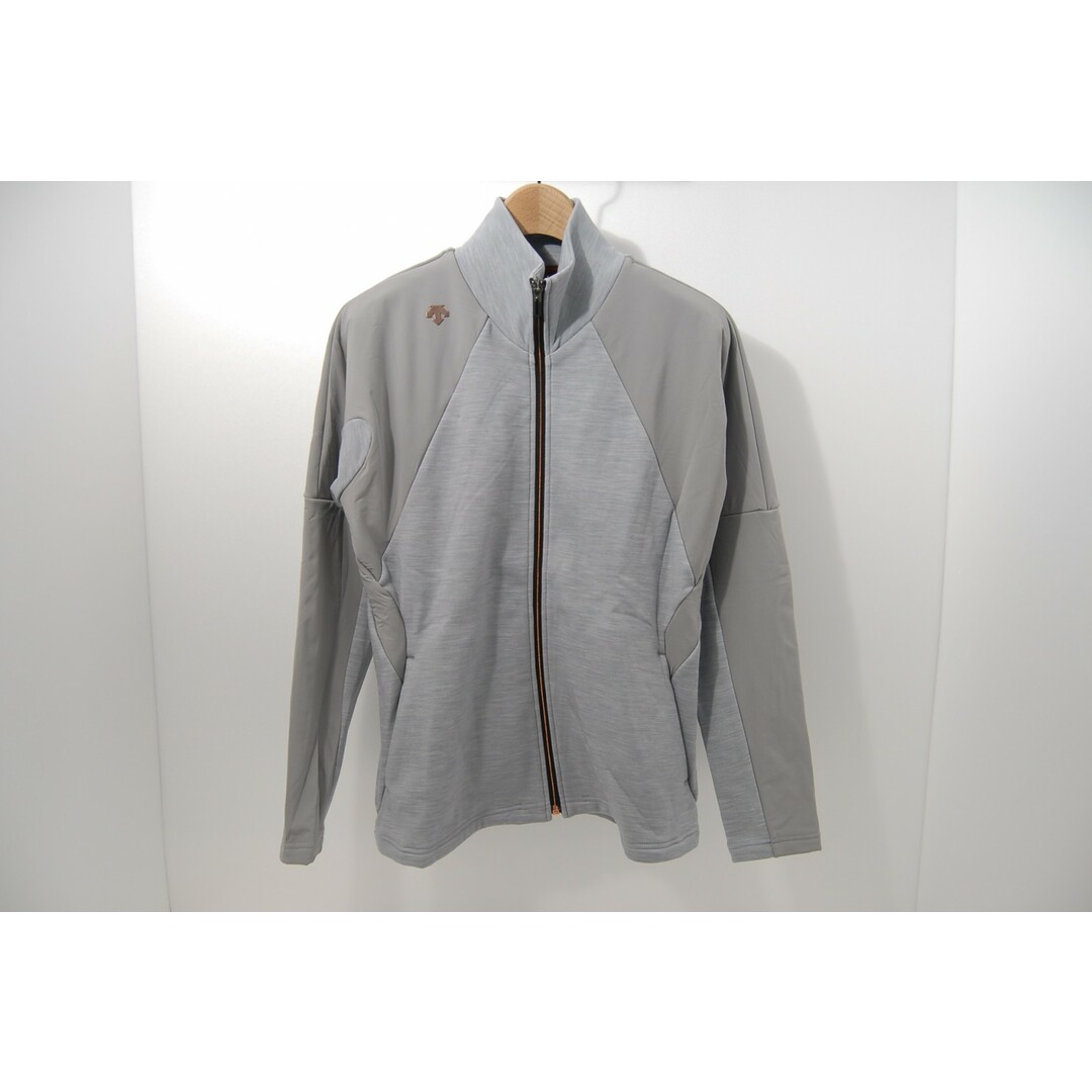 coco 中古 デサントゴルフ DESCENTE GOLF メンズ フルジップアウター M グレー 長袖 裏起毛 ジャージ素材 シンプル
