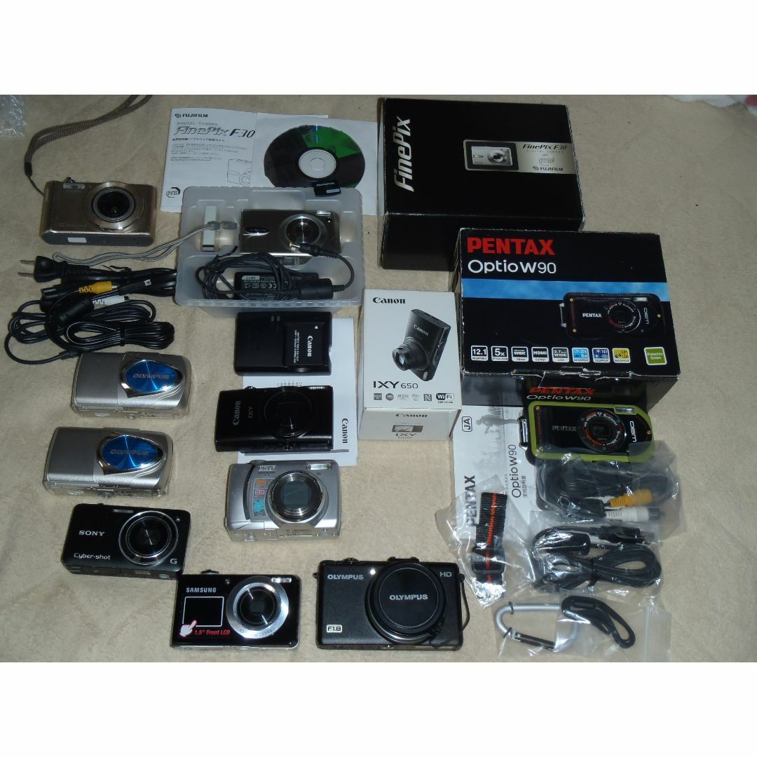 PENTAX - ❤️デジカメ❤️８台セット★動作品★各メーカー揃い★今は、箱付き＋バッテリー付き