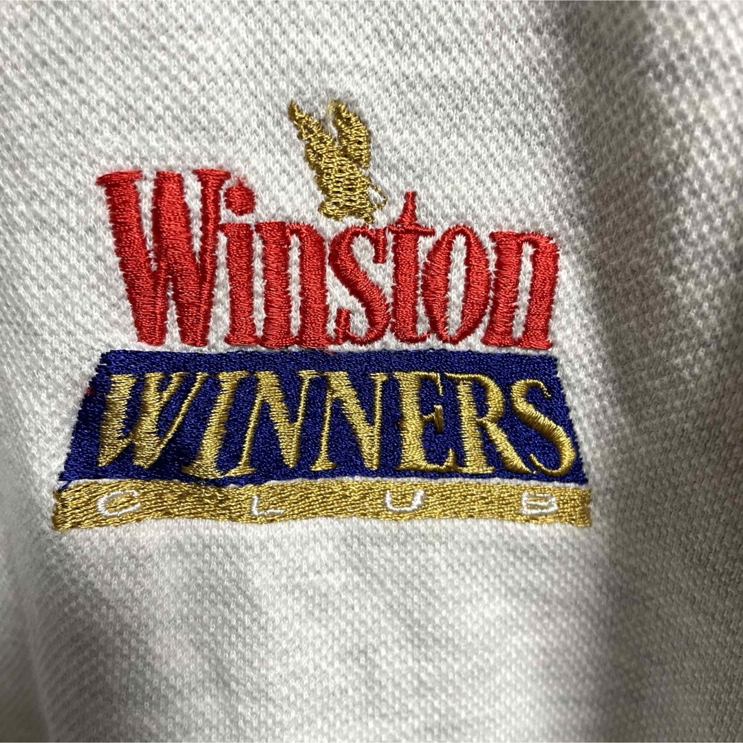 90s Winstonロゴ 襟付き スウェット トレーナー 刺繍ロゴ XL 90s Winstonロゴ 襟付き スウェット トレーナー 刺繍ロゴ XL