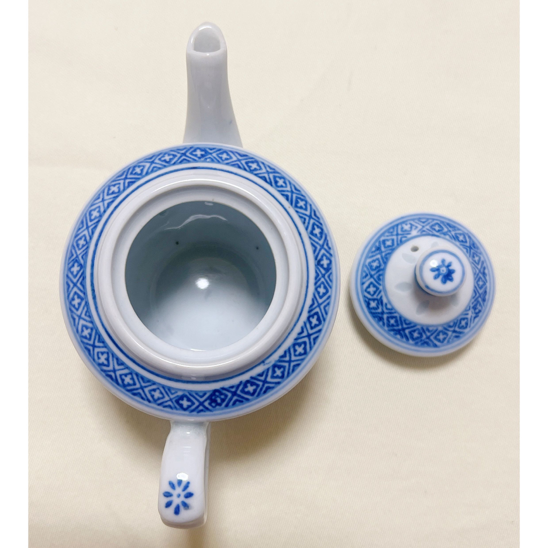 中国景徳鎮 ホタル蛍焼 透かし 染付ミニ急須&湯呑5客 茶器 中国景徳鎮 ホタル蛍焼 透かし 染付ミニ急須&湯呑5客 茶器