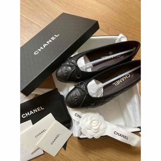 CHANEL - 美品 シャネル バレリーナ 35.5 キルティング ブラック CHANEL - 美品 シャネル バレリーナ 35.5 キルティング ブラック