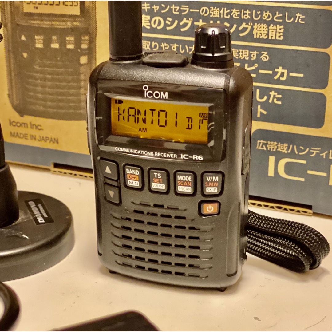 iCOM - マルチバンドレシーバー アイコムIC-R6　強化アンテナ付き