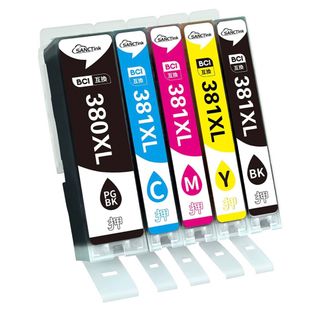 キャノン用 Canon インク 380 381 XL 互換 インクカートリッジ(PC周辺機器)